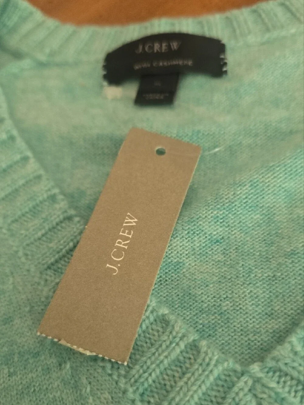 J. Crew Mint Green V-Neck Sweater